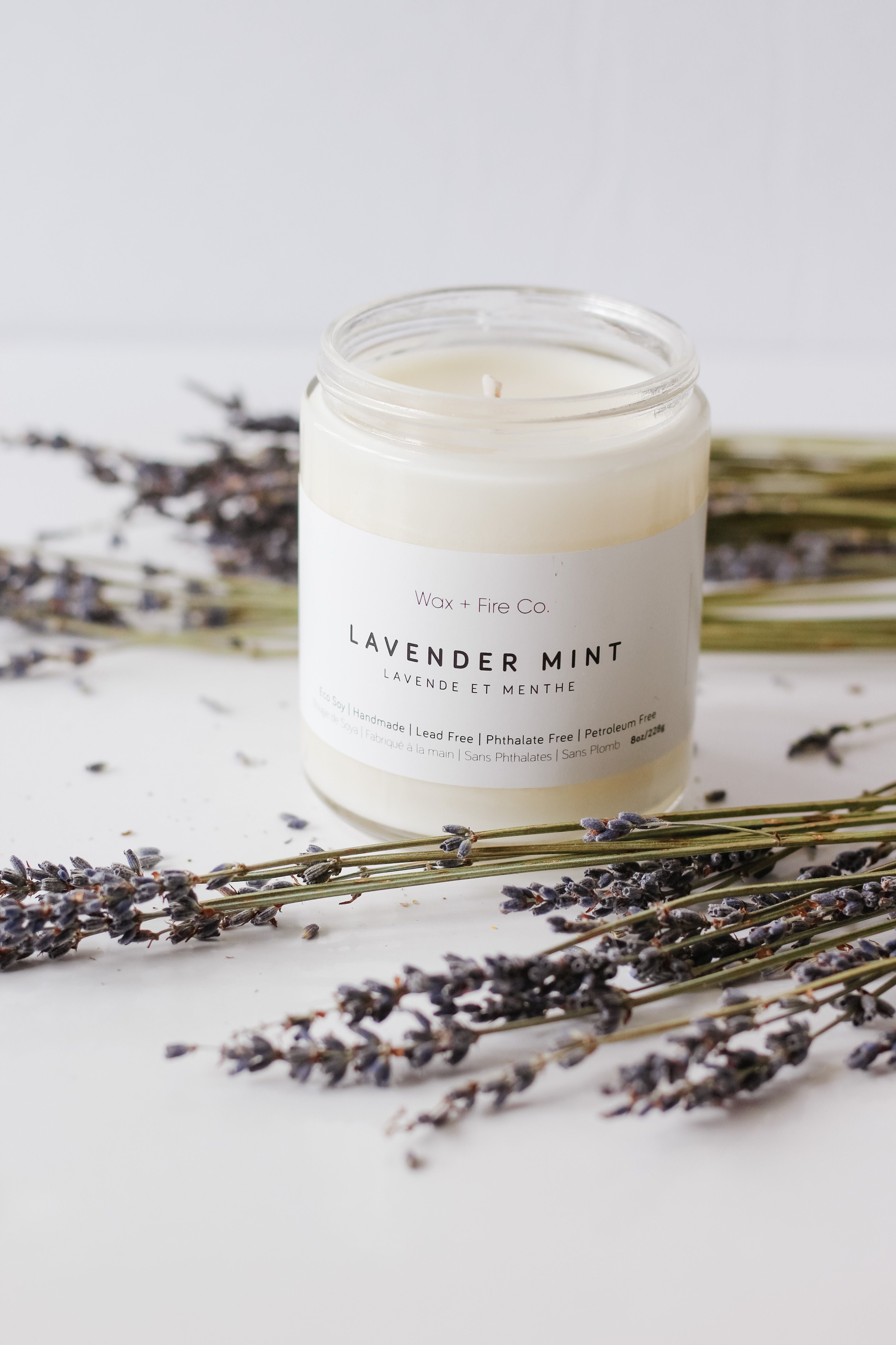 Lavender Mint Soy Candle – waxandfireco